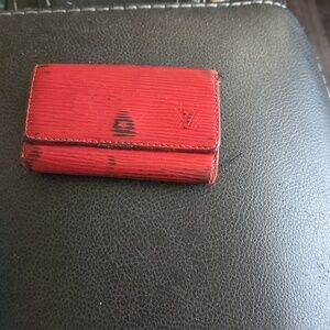 Louis Vuitton Red Epi Leather Card/Key Holder- REHAB